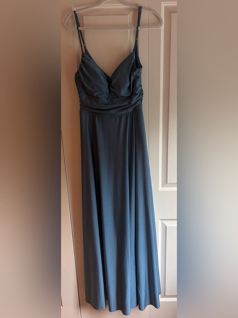 B Darlin Deep Slate Blue Maxi Dress Skirt